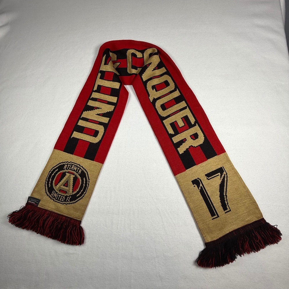 Atlanta United FC Scarf #17 Ruffneck Scarves Soccer Team Fives Stripes‎